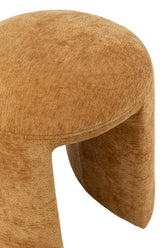 Kruk Rond Textiel Oker - Kruk - J-Line - livinglovely.nl