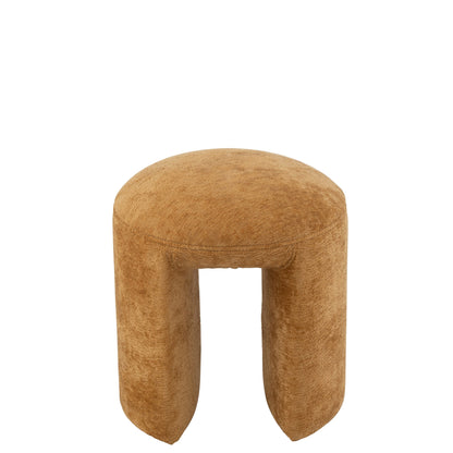 Kruk Rond Textiel Oker J-Line