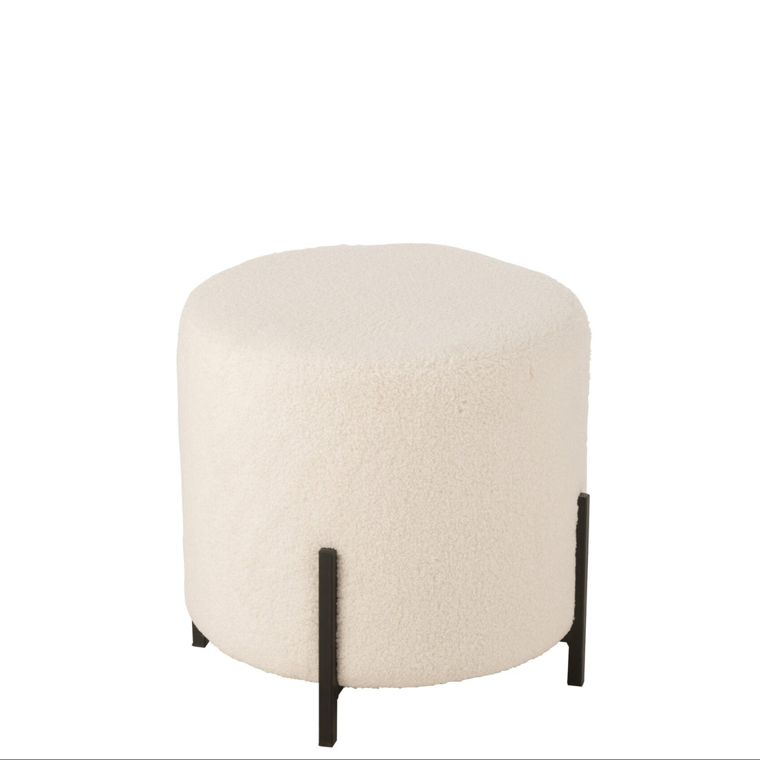 Hocker Schaf Stoff/Schaum Weiß J-Line