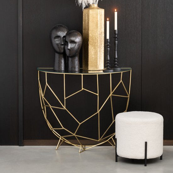 Kruk Schaap Stof/Schuim Wit - Kruk - J-Line - livinglovely.nl