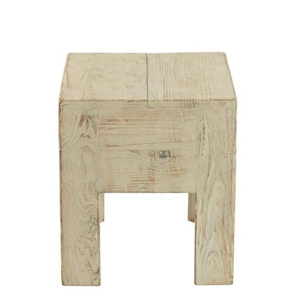 Kruk Will Dennenhout Wit - Kruk - J-Line - livinglovely.nl