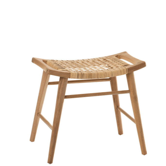 Krukje Alis Teak Hout Naturel - Kruk - J-Line - livinglovely.nl