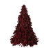 Fluffy kunstkerstboom van J-Line in bordeaux, 180cm hoog met zachte polyester afwerking