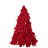 Fluffy kunstkerstboom van J-Line in rood, 180cm hoog met zachte polyester afwerking