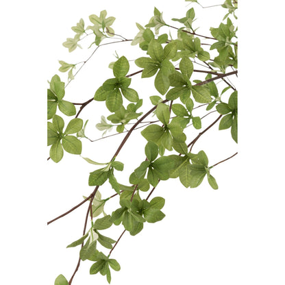 Fijn blad van de kunstplant van J-Line van dichtbij, smalle bladvorm op dun metaaldraad