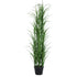 Kunstplant gras van PTMD in groen met zwarte pot, 120 cm hoog