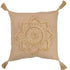 Kussen Bloem Kwast Polyester Beige - Kussen - J-Line - livinglovely.nl