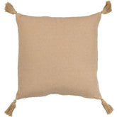 Kussen Bloem Kwast Polyester Beige - Kussen - J-Line - livinglovely.nl