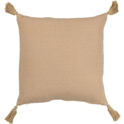 Kussen Bloem Kwast Polyester Beige - Kussen - J-Line - livinglovely.nl