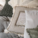 Kussen Boord Ibiza Katoen Beige/Wit - Kussen - J-Line - livinglovely.nl