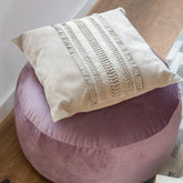 Kussen Boord Vierkant Leer Lichtgrijs - Kussen - J-Line - livinglovely.nl