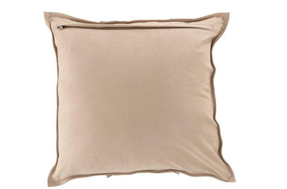 Kussen Boord Vierkant Leer Lichtgrijs - Kussen - J-Line - livinglovely.nl