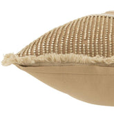 Kussen Circle Ibiza Cotton White/Beige - Kussen - J-Line - livinglovely.nl