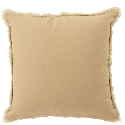 Kussen Circle Ibiza Cotton White/Beige - Kussen - J-Line - livinglovely.nl