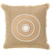 Kussen Circle Ibiza Cotton White/Beige - Kussen - J-Line - livinglovely.nl