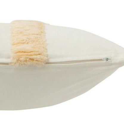 Kussen Cirkel Textiel Wit/Beige - Kussen - J-Line - livinglovely.nl