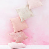 Kussen Diamanten + Pijlen Katoen Creme/Roze - Kussen - J-Line - livinglovely.nl