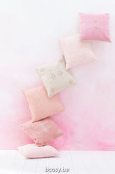 Kussen Diamanten+Pijlen Katoen Perzik Roze - Kussen - J-Line - livinglovely.nl