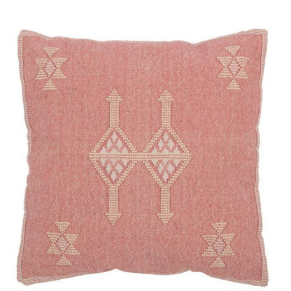 Kussen Diamanten+Pijlen Katoen Perzik Roze - Kussen - J-Line - livinglovely.nl