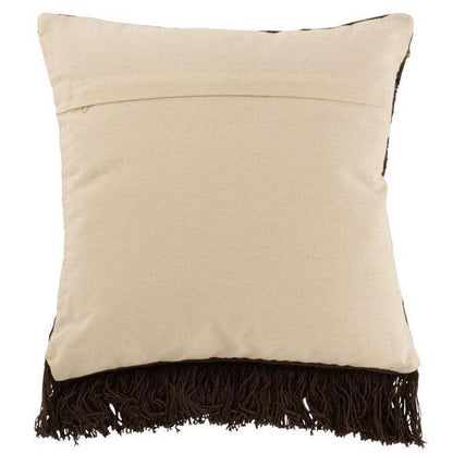 Kussen Etnic Katoen Bruin/Zwart/Beige - Kussen - J-Line - livinglovely.nl