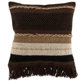 Kussen Etnic Katoen Bruin/Zwart/Beige - Kussen - J-Line - livinglovely.nl