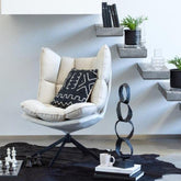 Kussen Grafisch Tekening 2 Katoen Zwart - Kussen - J-Line - livinglovely.nl