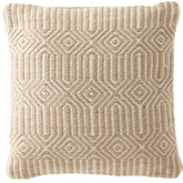 Kussen Ibiza Polyester Naurel/Wit - Kussen - J-Line - livinglovely.nl