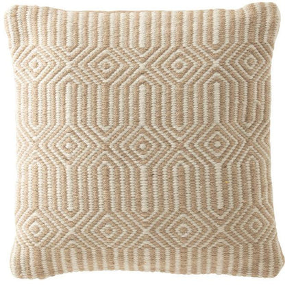 Kussen Ibiza Polyester Naurel/Wit - Kussen - J-Line - livinglovely.nl