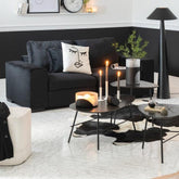 Kussen Melissa Katoen Zwart/Wit - Kussen - J-Line - livinglovely.nl