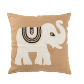Kussen Olifant Textiel Naturel/Wit Large - Kussen - J-Line - livinglovely.nl