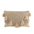 Kussen Pompom Macrame Rechthoek Katoen Beige - Kussen - J-Line - livinglovely.nl