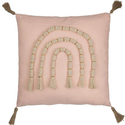 Kussen Regenboog Vierkant Polyester Roze - Kussen - J-Line - livinglovely.nl