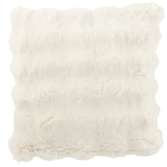 Kussen Wave Polyester Wit 45x45cm J-Line - kussen - J-Line - livinglovely.nl