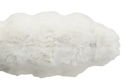 Kussen Wave Polyester Wit 45x45cm J-Line - kussen - J-Line - livinglovely.nl