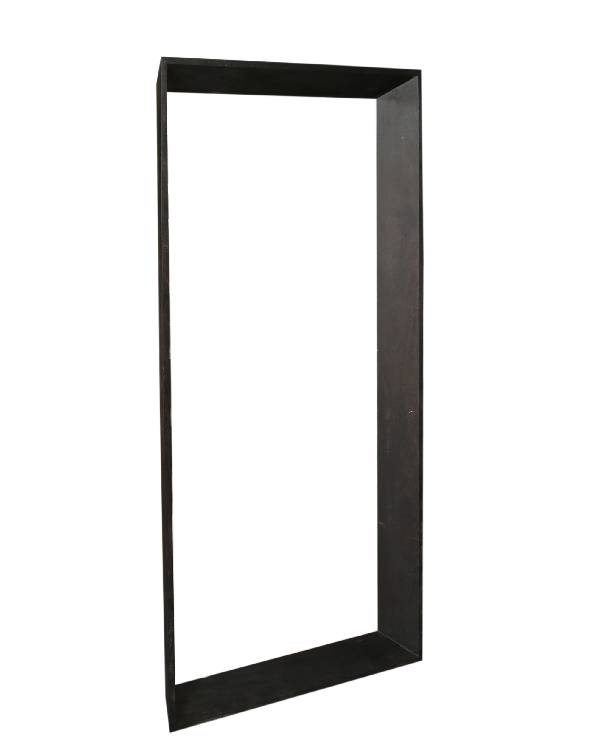 Kyro Black Acacia Wood Rectangle Mirror Large - - PTMD - livinglovely.nl
