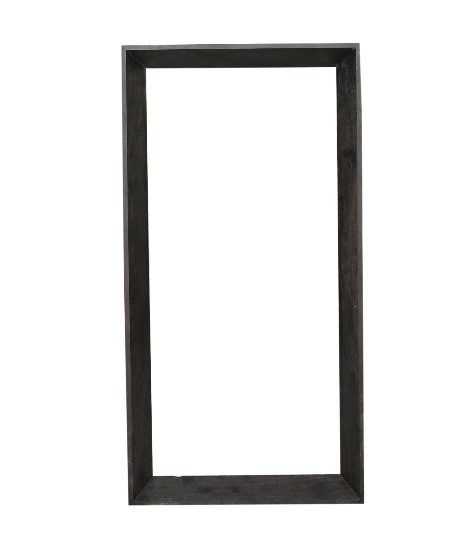 Kyro Black Acacia Wood Rectangle Mirror Large - - PTMD - livinglovely.nl