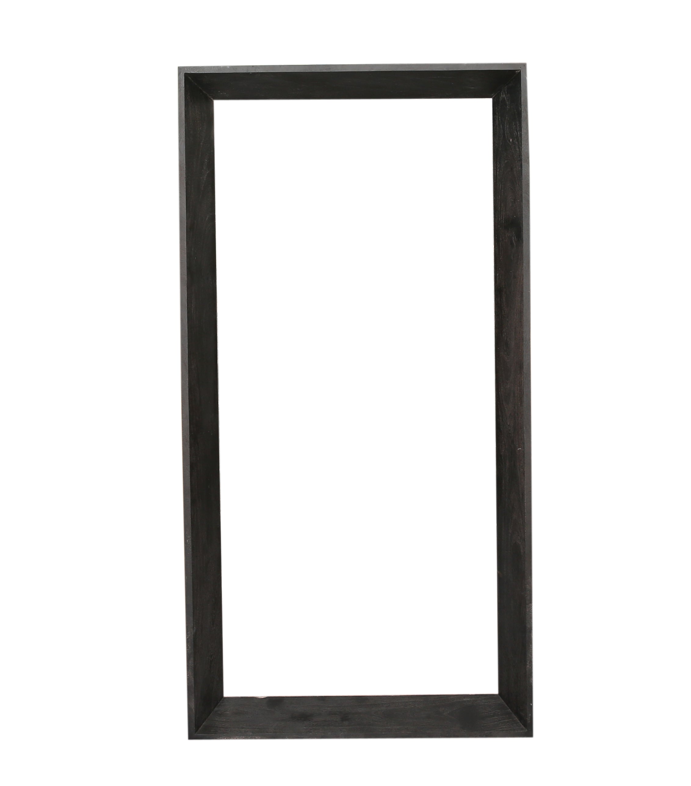 Kyro Black Acacia Wood Rectangle Mirror Large - - PTMD - livinglovely.nl