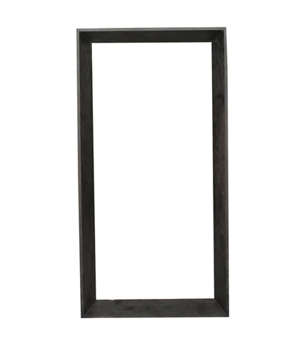 Kyro Black Acacia Wood Rectangle Mirror Large - - PTMD - livinglovely.nl