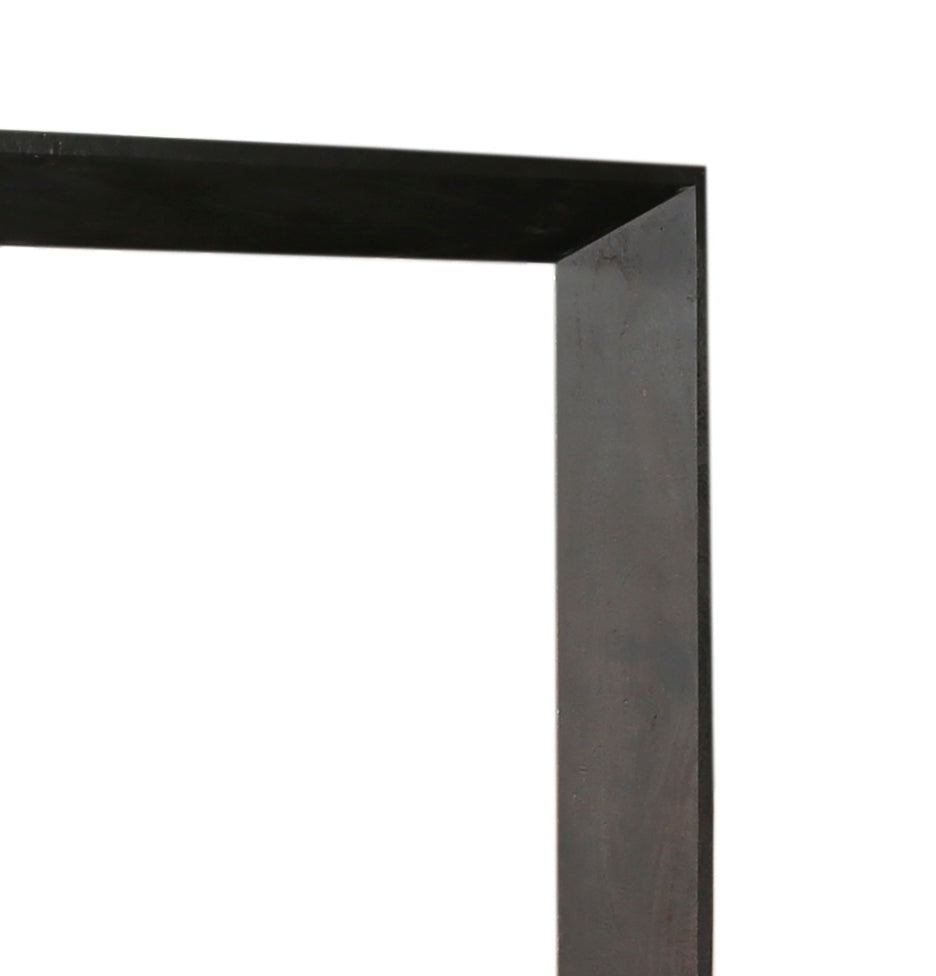 Kyro Black Acacia Wood Rectangle Mirror Large - - PTMD - livinglovely.nl