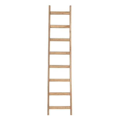 Ladder Steps van MUST Living tegen een muur met plaids en handdoeken erover