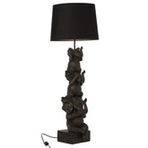Lamp 3 Olifanten Pol Bruin - Tafellamp - J-Line - livinglovely.nl