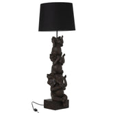 Lamp 3 Olifanten Pol Bruin - Tafellamp - J-Line - livinglovely.nl
