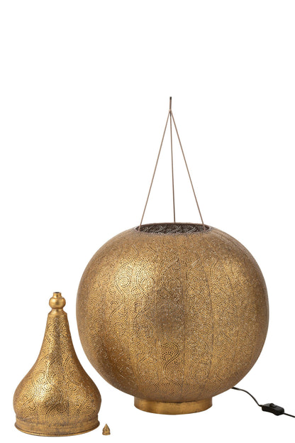 Lamp Aladin Metaal Goud Large - Tafellamp - J-Line - livinglovely.nl