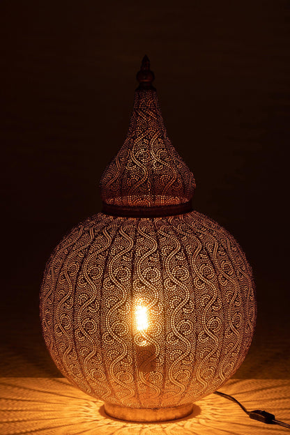 Lamp Aladin Metaal Goud Large - Tafellamp - J-Line - livinglovely.nl