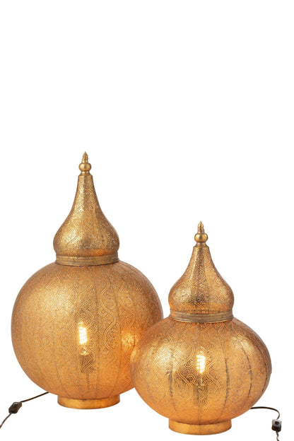 Lamp Aladin Metaal Goud Large - Tafellamp - J-Line - livinglovely.nl