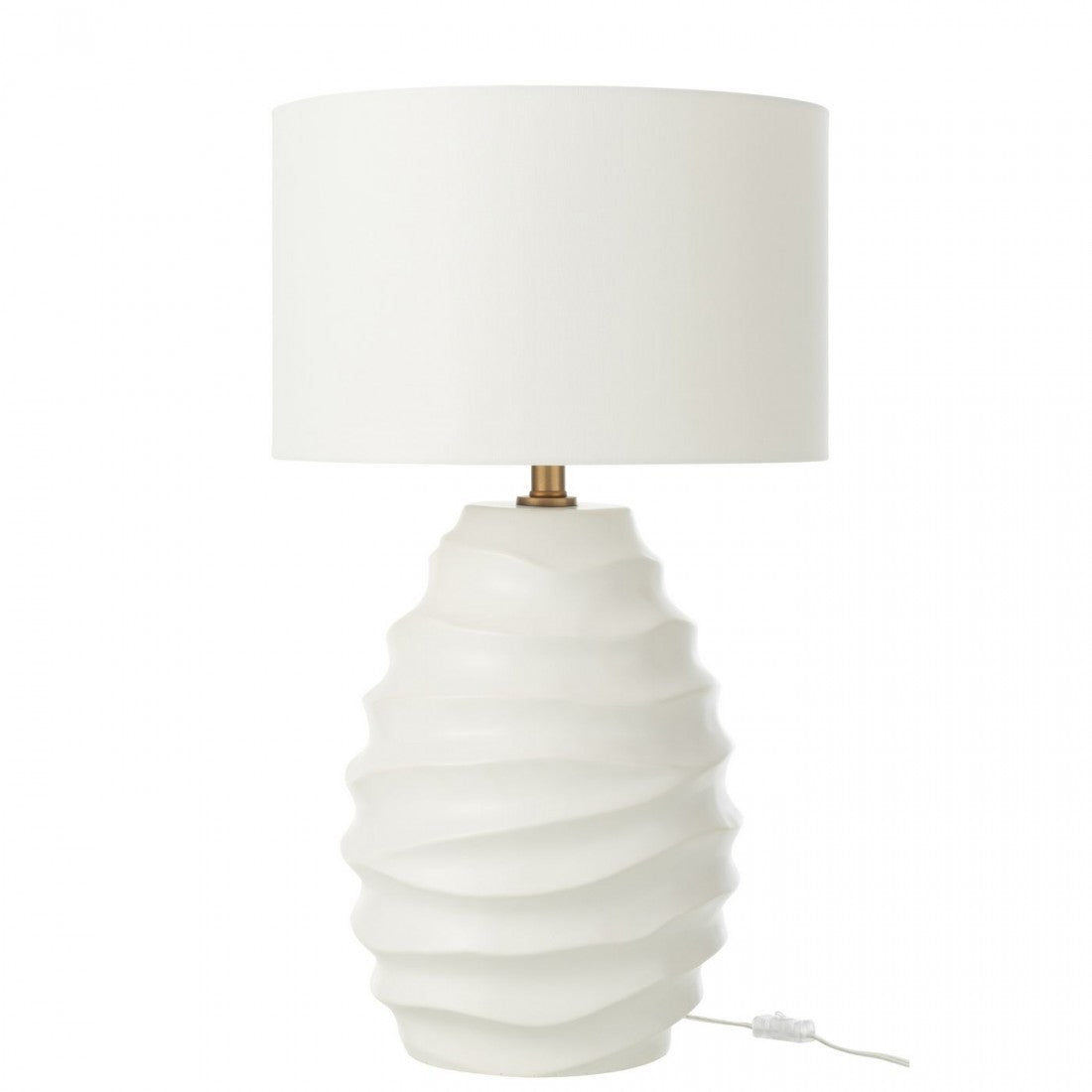 Lamp Golf Keramiek Wit - Tafellamp - J-Line - livinglovely.nl