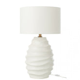 Lamp Golf Keramiek Wit - Tafellamp - J-Line - livinglovely.nl