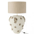 Lamp + Kap Jilly Terracotta Wit/Bruin - Tafellamp - J-Line - livinglovely.nl