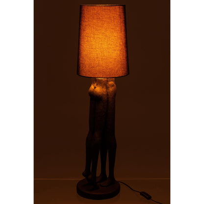 Lamp Koppel Poly Zwart - Tafellamp - J-Line - livinglovely.nl