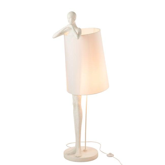 Lamp Man Poly Wit - Vloerlamp - J-Line - livinglovely.nl